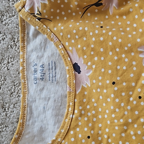 Girls mustard jacket with hearts and fleece lining with long sleeve top - Picture 7 of 7